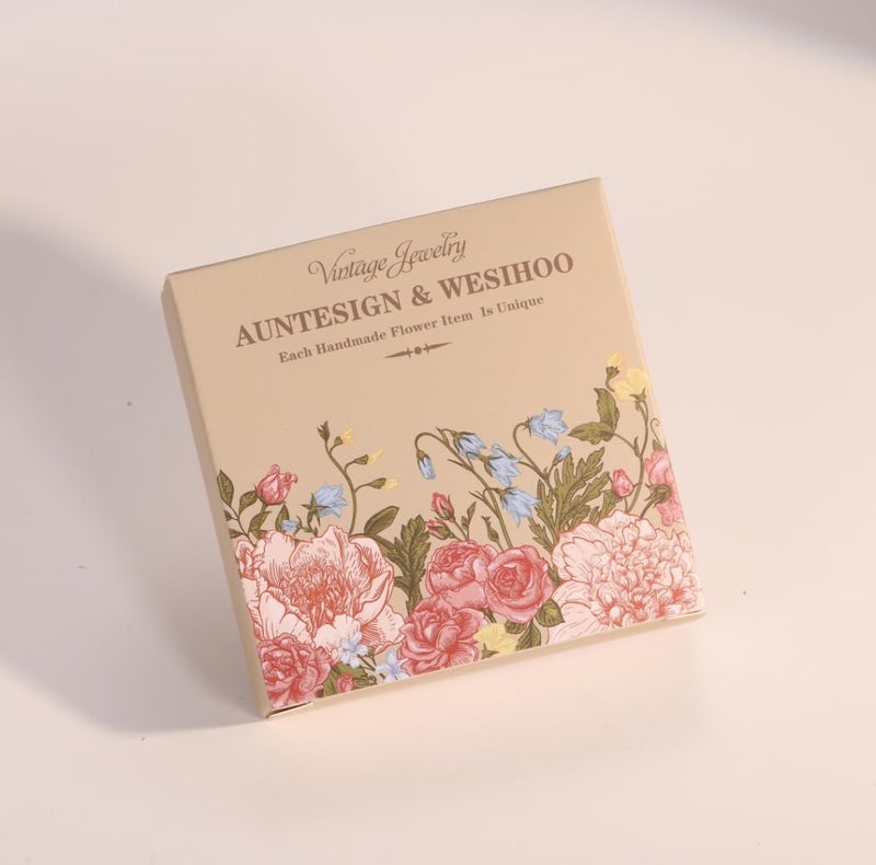 AUNTESIGN Store Forget-Me-Not and Queen Anne's Lace Pressed Wildflower Earrings | Pressed Flower Earrings | Handmade Drop and Dangle Earrings | Gift for Woman - Image 5